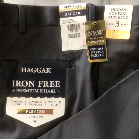 Haggar Classic Stretch Comfort Khaki Slacks - Picture 3 of 3